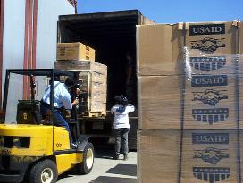 Relief goods arrive in quake-hit El Salvador